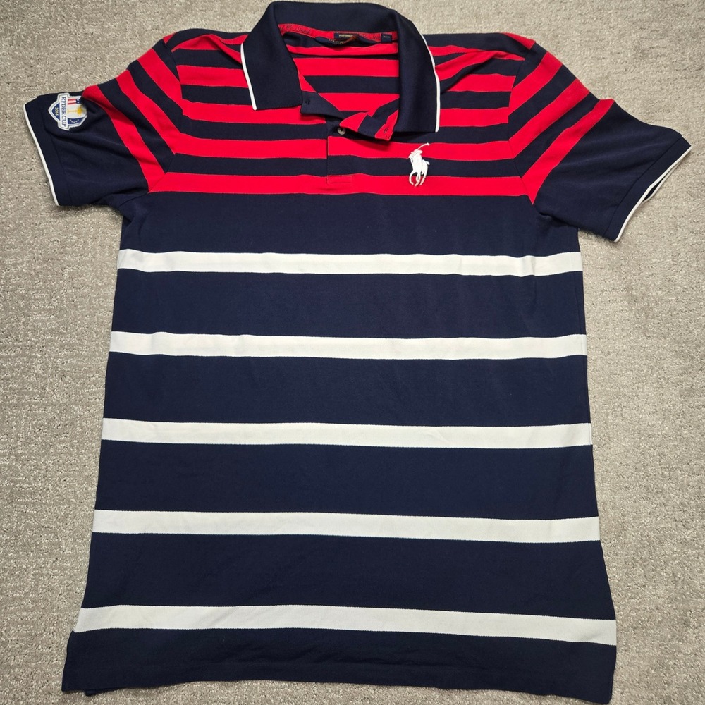 Polo Ralph Lauren Ryder Cup 2014 Golf Performance Polo Shirt Mens Large USA Red